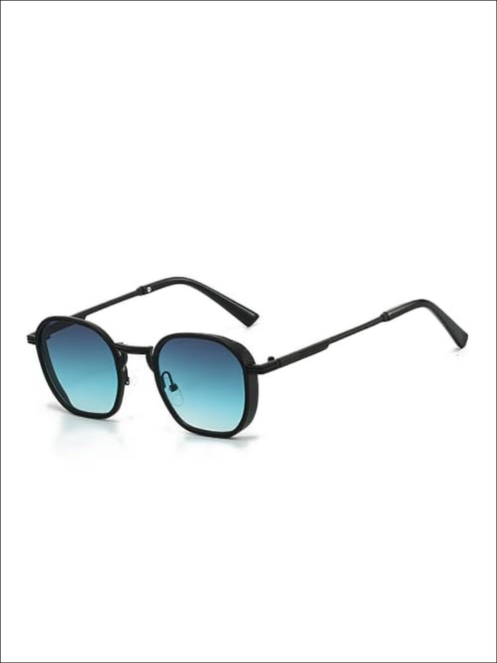 Metal Geometric Sunglasses UV400 Gradient Lens Adjustable Nose Pads